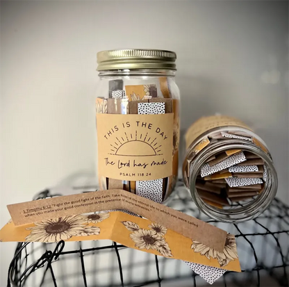 Handmade 67-Color Bible Verse Jar – Emotions & Feelings